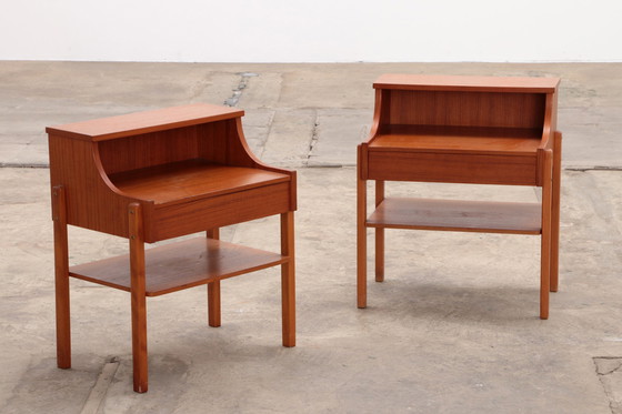 Image 1 of Scandinavian Nightstands Teak by Ab Carlstrom & Co,1960 Sweden