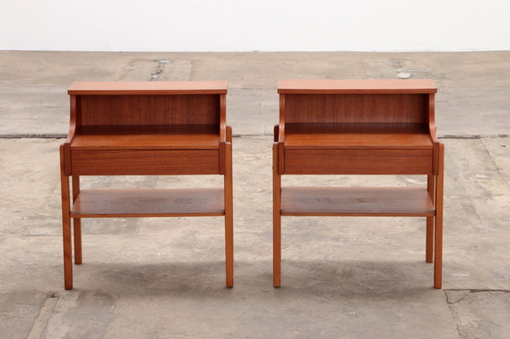 Image 1 of Scandinavian Nightstands Teak by Ab Carlstrom & Co,1960 Sweden