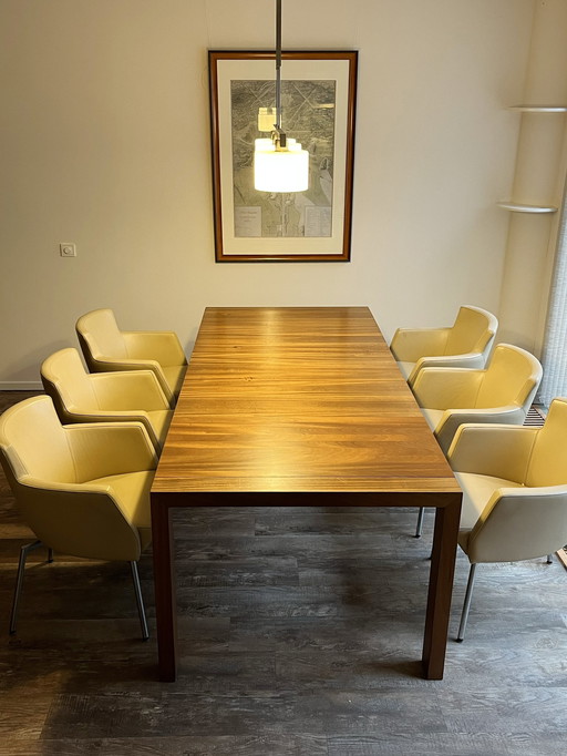 Dining Table In African Walnut, Extendable