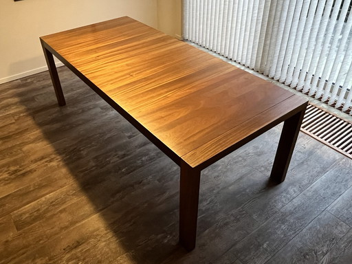 Dining Table In African Walnut, Extendable