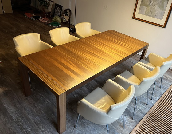 Image 1 of Dining Table In African Walnut, Extendable