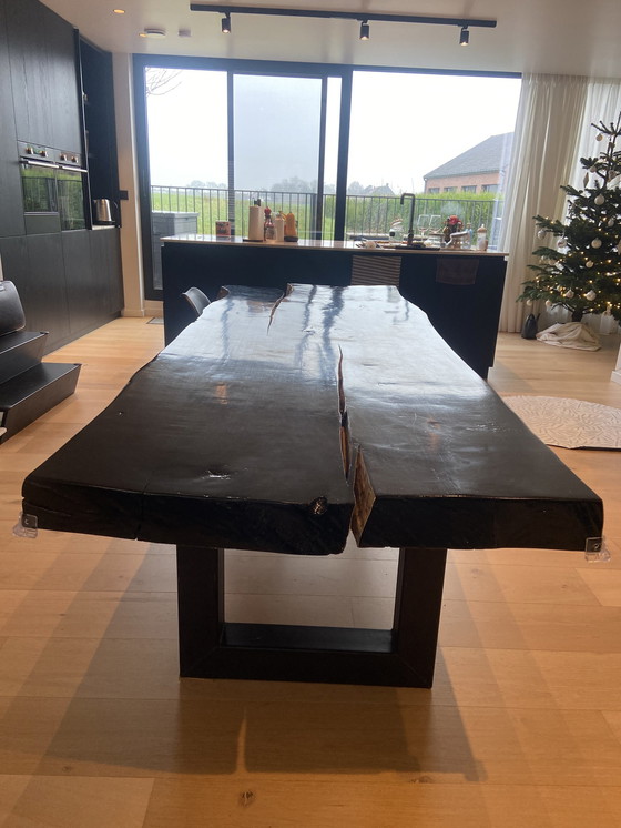 Image 1 of Unique Poplar Wood Design Table