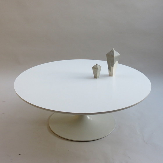 Image 1 of 1960s White Tulip Coffee Table by Maurice Burke for Arkana 105