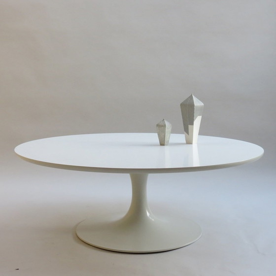 Image 1 of 1960s White Tulip Coffee Table by Maurice Burke for Arkana 105