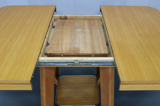 Image 1 of 1970S Italian Extendable Dining Table In Maple Finish