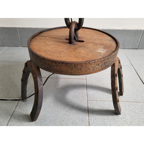 Image 1 of Lampada da terra brutalista vintage con catena, 1970