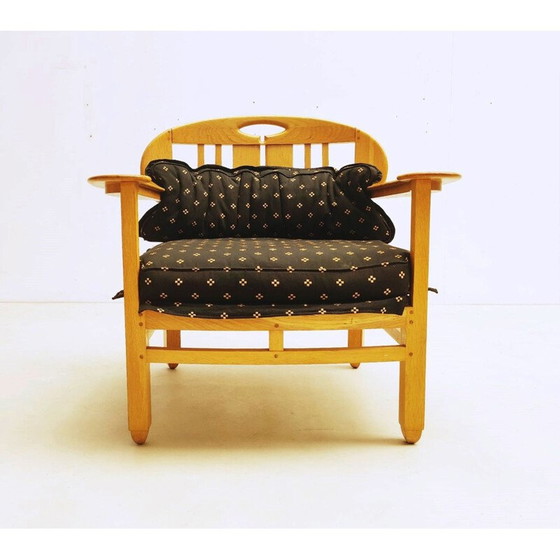 Image 1 of Poltrona in legno di pino di metà secolo di Giorgetti, Italia, anni '50