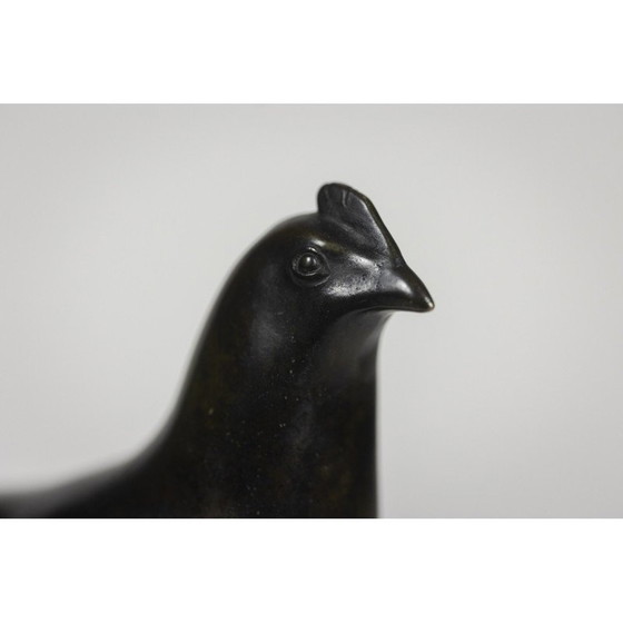 Image 1 of Vintage “Hen” bronze sculpture by François Pompon for Atelier Valsuani, 2006