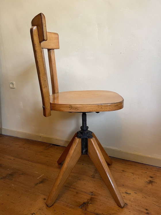 Image 1 of Vintage Office Chair Swivel Chair French