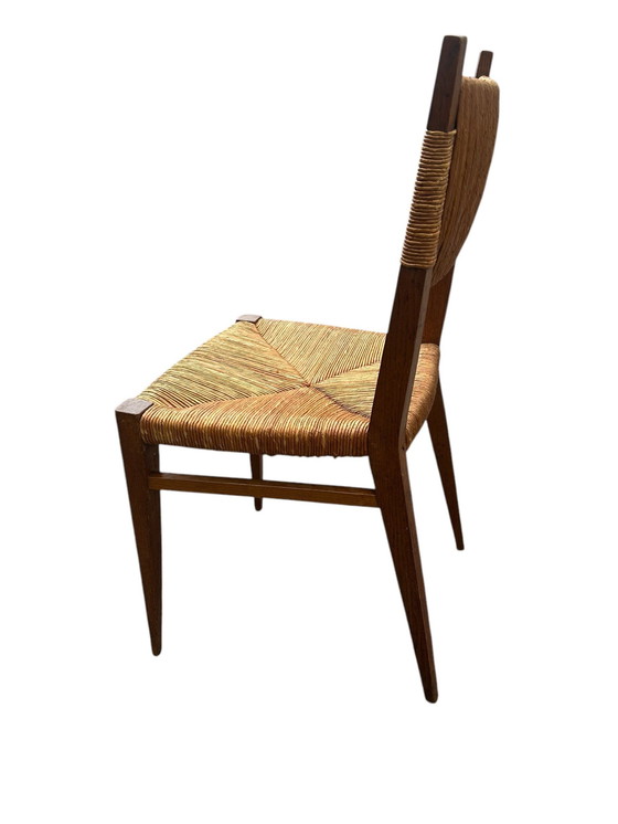 Image 1 of Sedia modernista in paglia 1950