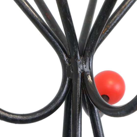 Image 1 of Appendiabiti vintage XL Atomic con palline colorate Roger Feraud Design 186 cm