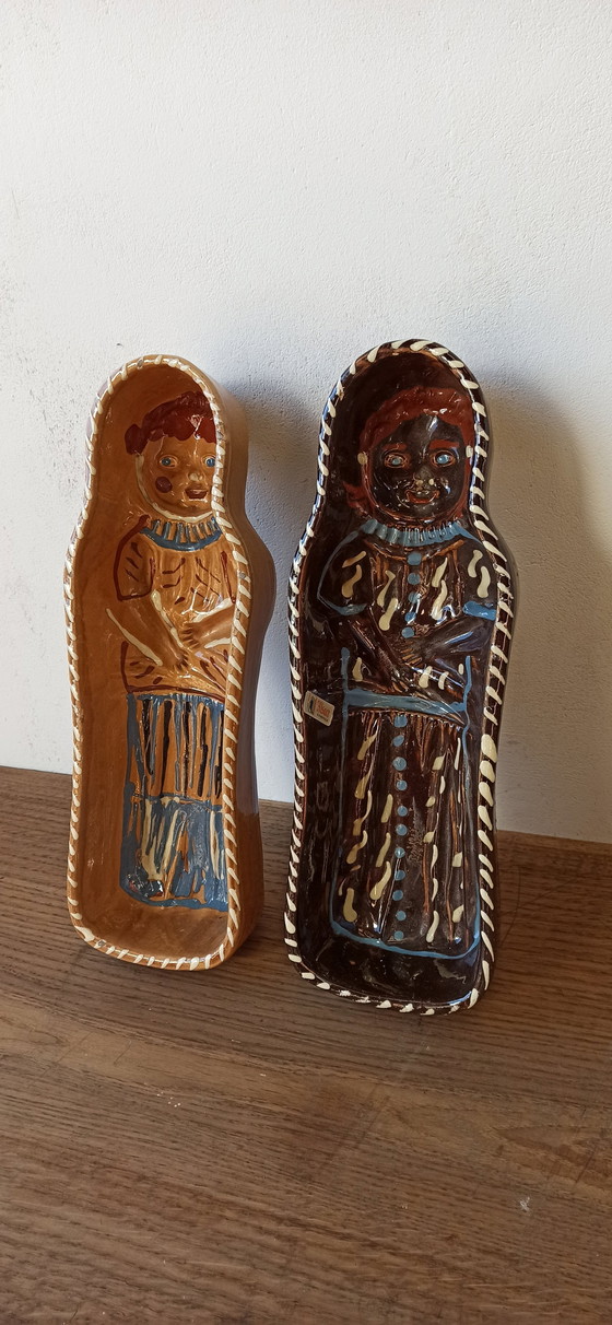 Image 1 of 2x Stampo per alimenti in terracotta d'Alsazia vintage