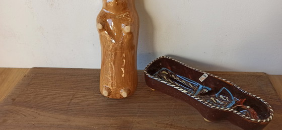 Image 1 of 2x Stampo per alimenti in terracotta d'Alsazia vintage