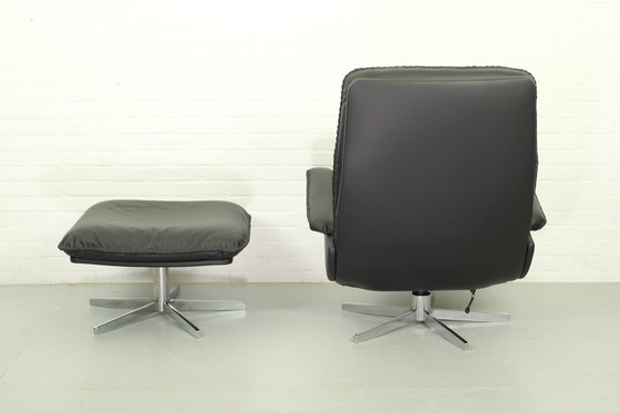 Image 1 of DS231 James Bond highback swivel chair and matching ottoman by de Sede Switzerland