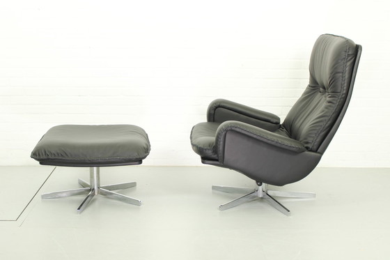 Image 1 of DS231 James Bond highback swivel chair and matching ottoman by de Sede Switzerland