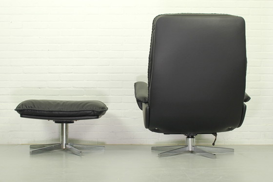 Image 1 of DS231 James Bond highback swivel chair and matching ottoman by de Sede Switzerland