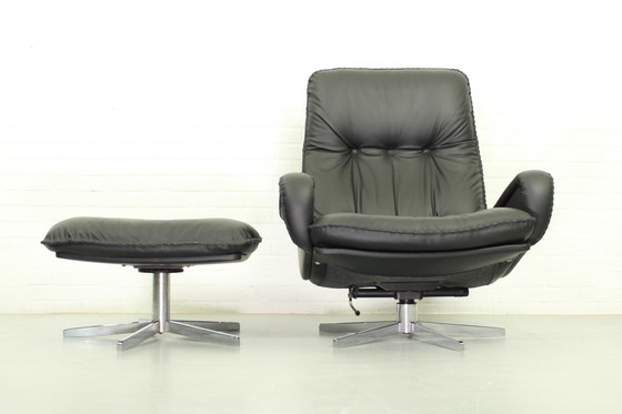 Image 1 of DS231 James Bond highback swivel chair and matching ottoman by de Sede Switzerland