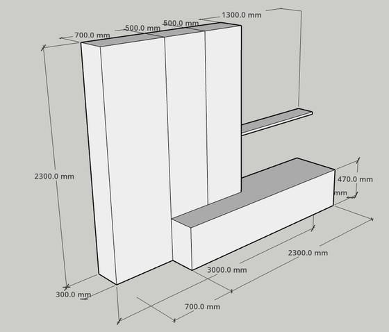 Image 1 of Armoire murale Poliform Sintesi