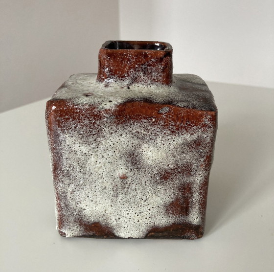 Image 1 of Fat Lavavase Vintage Dutch Red Glazing, Handmade, 50/60Th, Art Pottery, Collectable