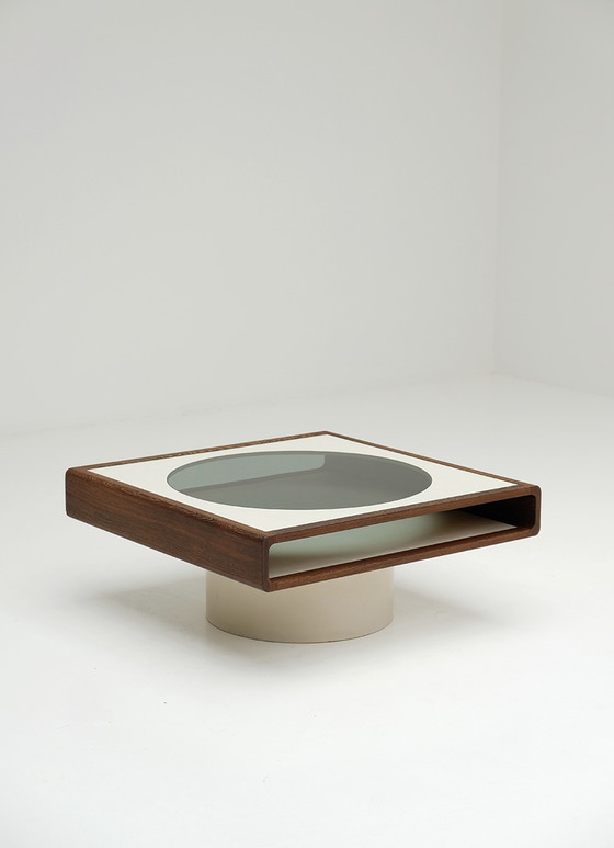 Image 1 of Table basse vintage design âge de l'espace 70s