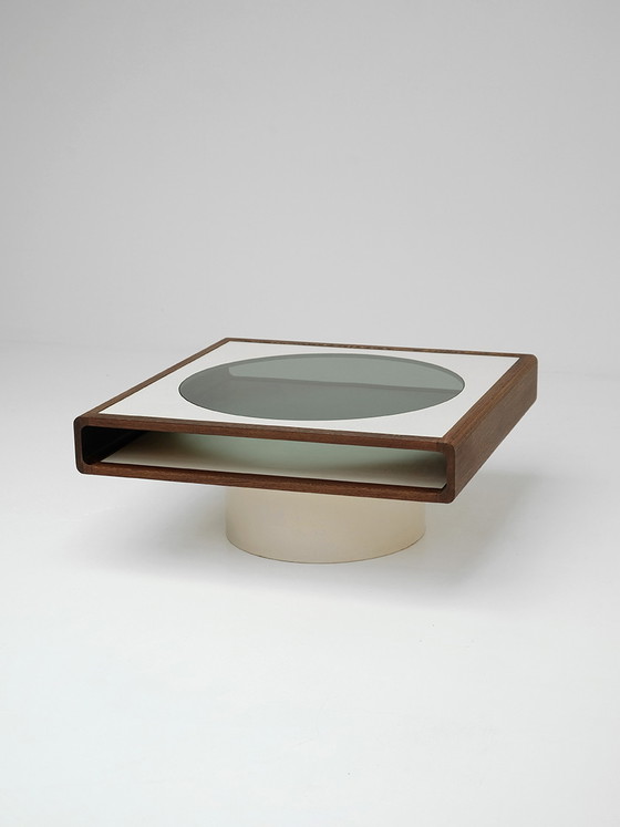 Image 1 of Table basse vintage design âge de l'espace 70s
