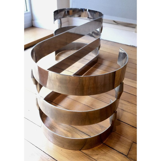 Image 1 of Vintage smoked glass coffee table, 1970