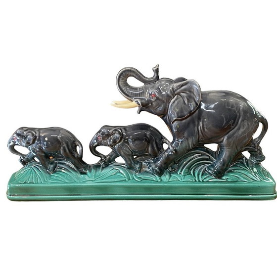 Image 1 of Vintage ceramic elephant sculpture, 1960