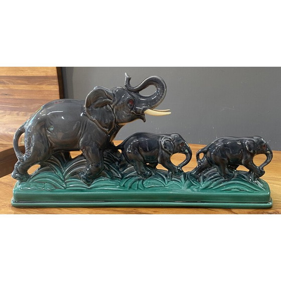 Image 1 of Vintage ceramic elephant sculpture, 1960