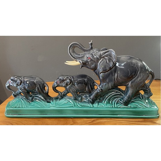 Image 1 of Vintage ceramic elephant sculpture, 1960