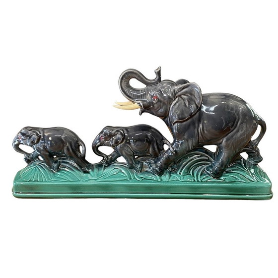 Image 1 of Vintage ceramic elephant sculpture, 1960