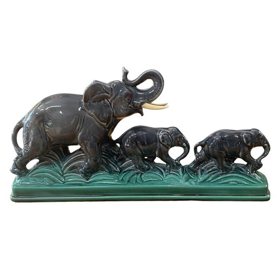 Image 1 of Vintage ceramic elephant sculpture, 1960