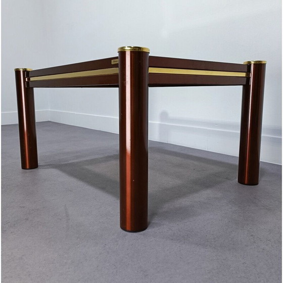 Image 1 of Tavolo da salotto vintage Fedam bordeaux e oro