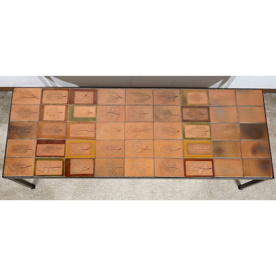 Image 1 of Vintage rectangular ceramic coffee table by Roger Capron, France 1960