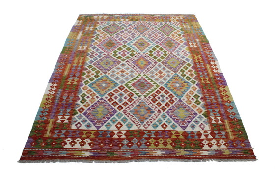 Image 1 of Kilim afgano originale in stile antico 236 x 170 cm, condizioni eccellenti