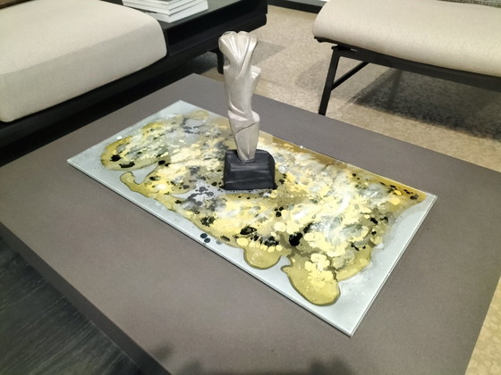 Image 1 of Signed Glass Centerpiece