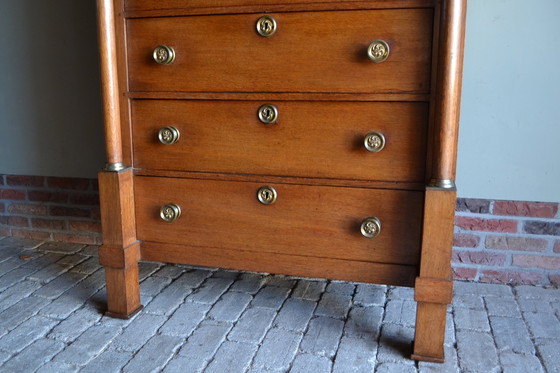 Image 1 of Antique Oak Empire Chiffoniere, Chest of Drawers.