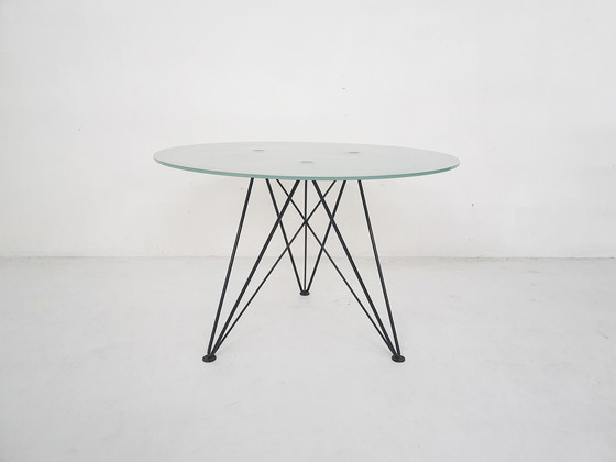 Image 1 of Rare Wire Frame Dining Table By Els Staal, The Netherlands, 1984