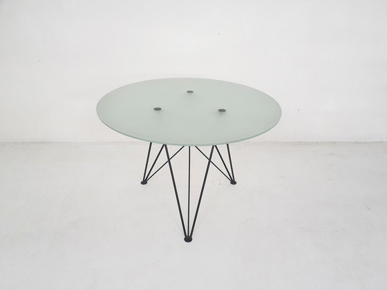 Image 1 of Rare Wire Frame Dining Table By Els Staal, The Netherlands, 1984