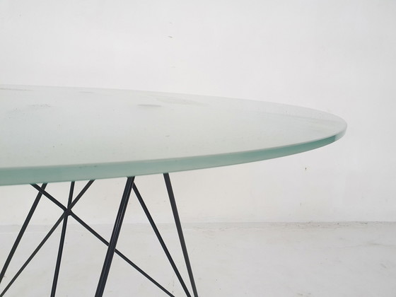 Image 1 of Rare Wire Frame Dining Table By Els Staal, The Netherlands, 1984