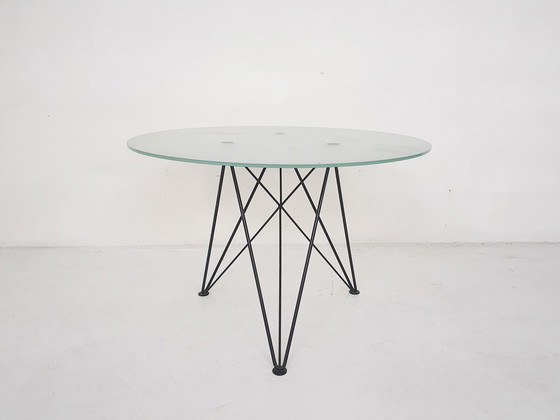 Image 1 of Rare Wire Frame Dining Table By Els Staal, The Netherlands, 1984