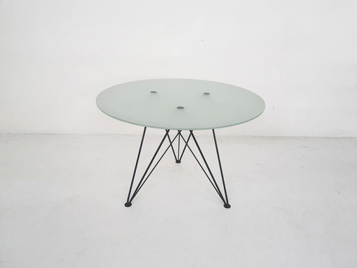 Rare Wire Frame Dining Table By Els Staal, The Netherlands, 1984