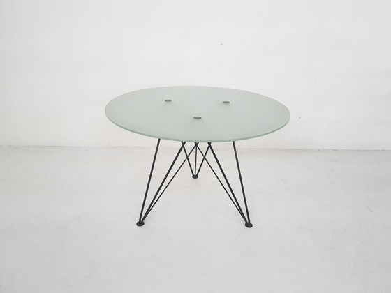 Image 1 of Rare Wire Frame Dining Table By Els Staal, The Netherlands, 1984