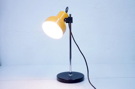 Image 1 of Lampada da tavolo gialla vintage tedesca, anni '70 