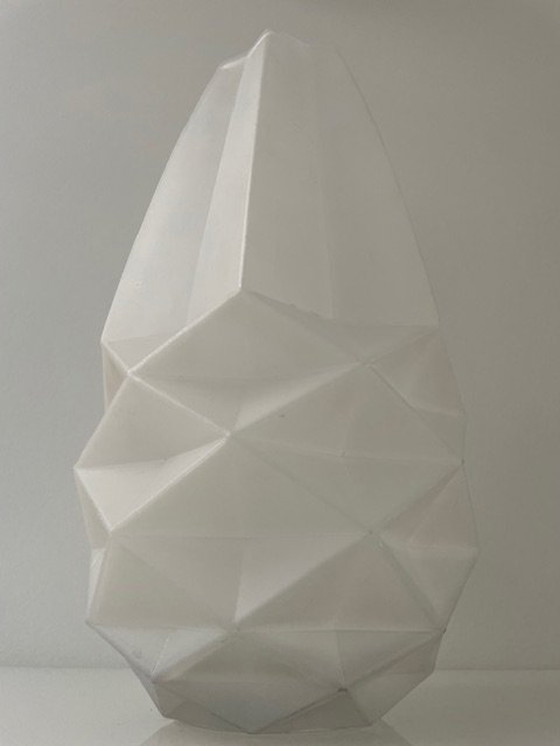 Image 1 of Modern Vase Frosted Glass With Folding Pattern