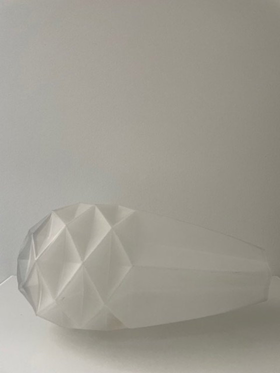 Image 1 of Modern Vase Frosted Glass With Folding Pattern