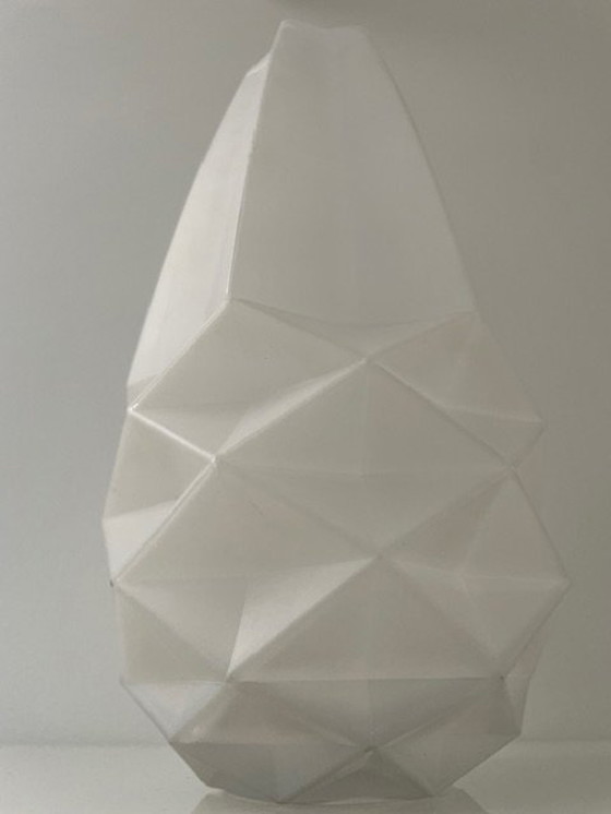 Image 1 of Modern Vase Frosted Glass With Folding Pattern