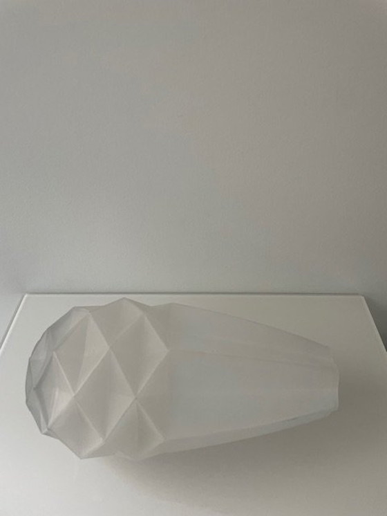 Image 1 of Modern Vase Frosted Glass With Folding Pattern