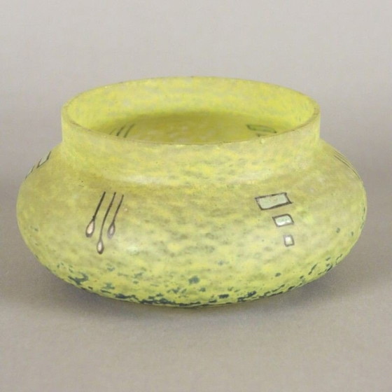Image 1 of Vintage Art Deco glass bowl by André Delatte Nancy, 1930