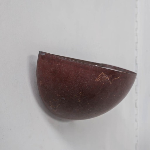 Pair of vintage copper Patinated wall lamps, Denmark