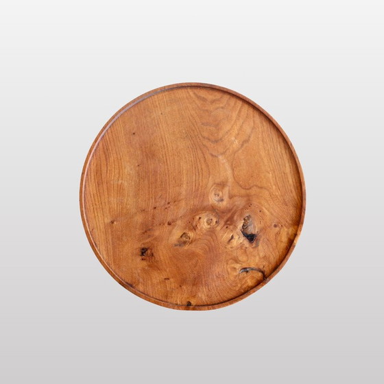 Image 1 of Set of 3 vintage round tables in solid ash by Mado Jolain and René Legrand for House of Edition, France 1956